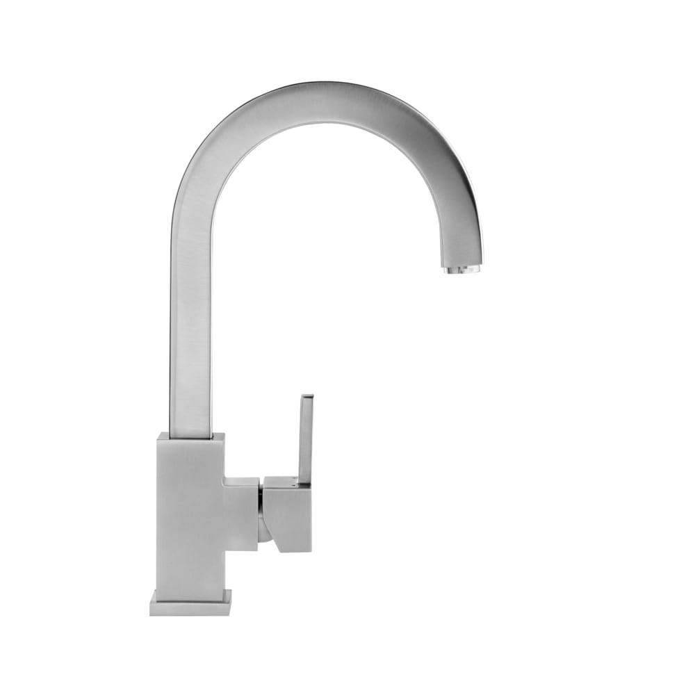 Kindred Ribbon Style Single Handle High Arc Kitchen Faucet, Stainless