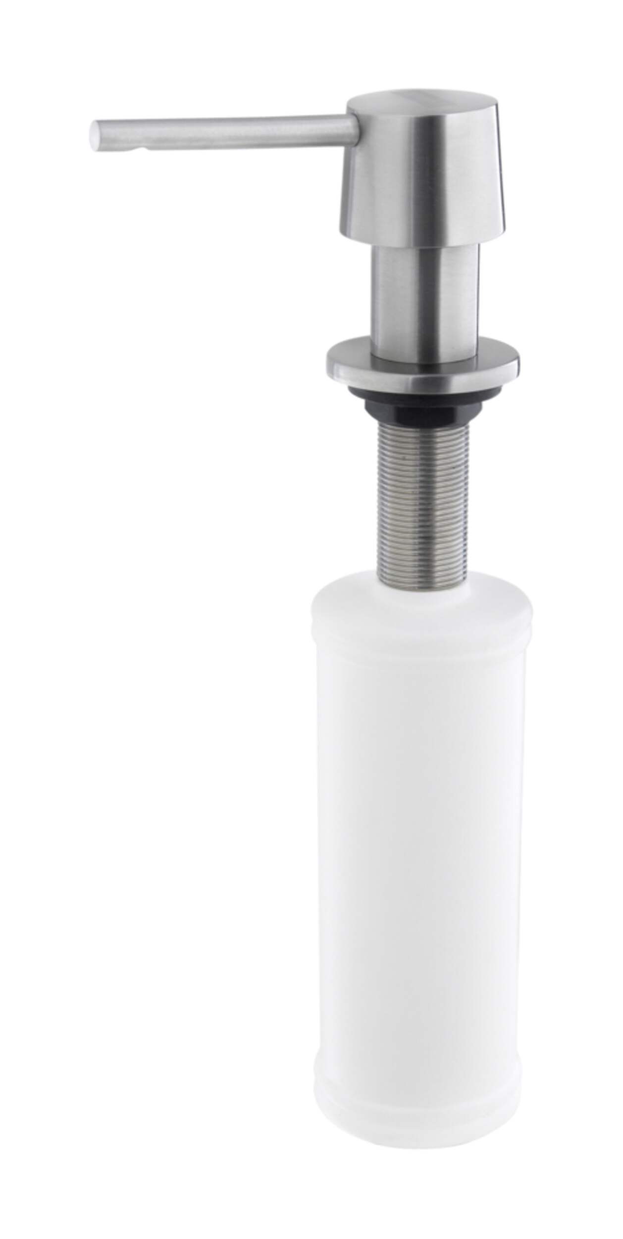 Distributeur de savon et de lotion Kindred en acier inoxydable Front_Angled_Left