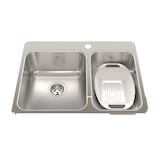 Kindred Steel Queen Kitchen Various Depth Top mount Combination Sink Overhead_Plunge