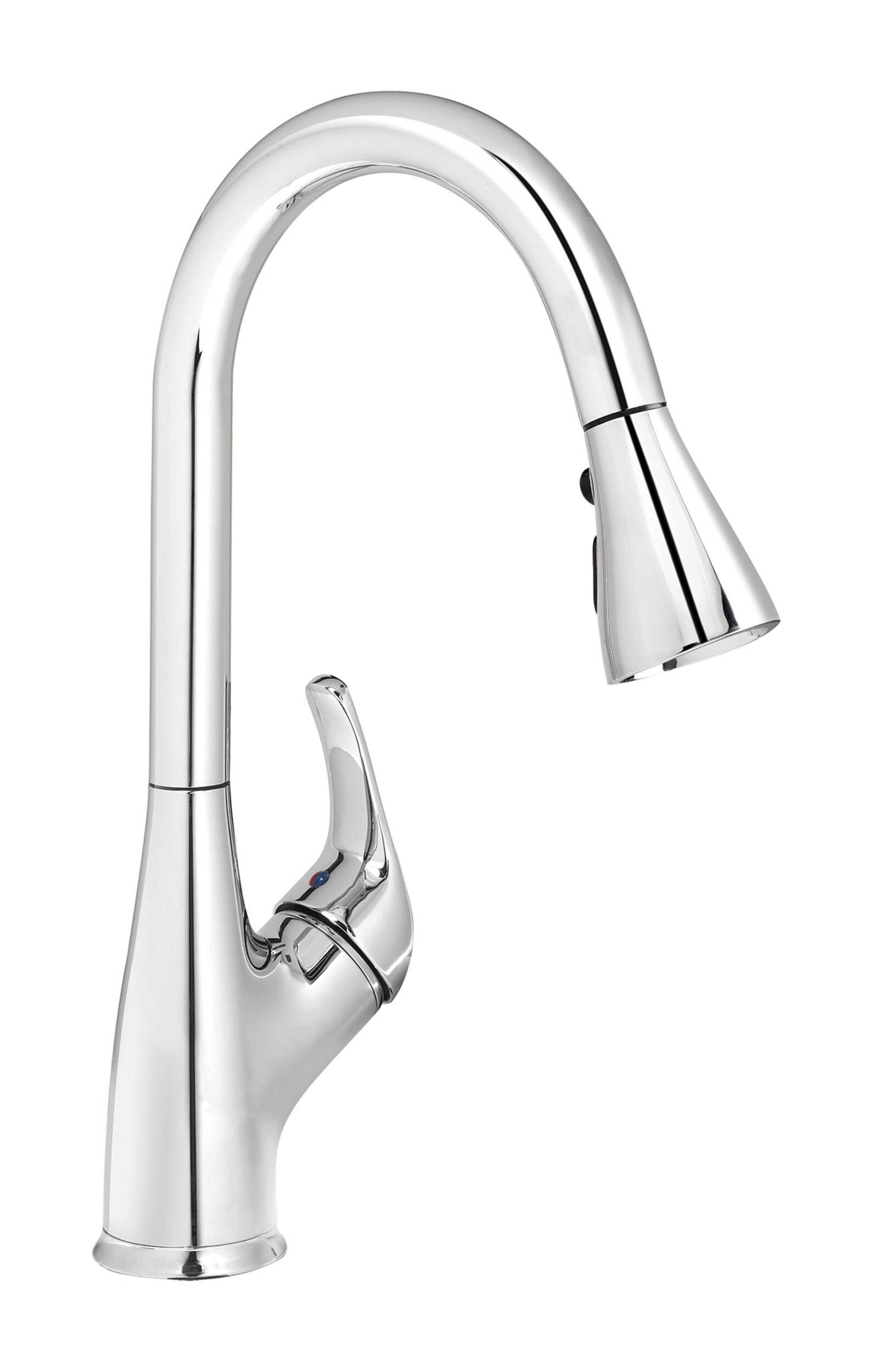 Kindred Traditional Single Handle Pull Down Spray Faucet, Chrome Side_Right