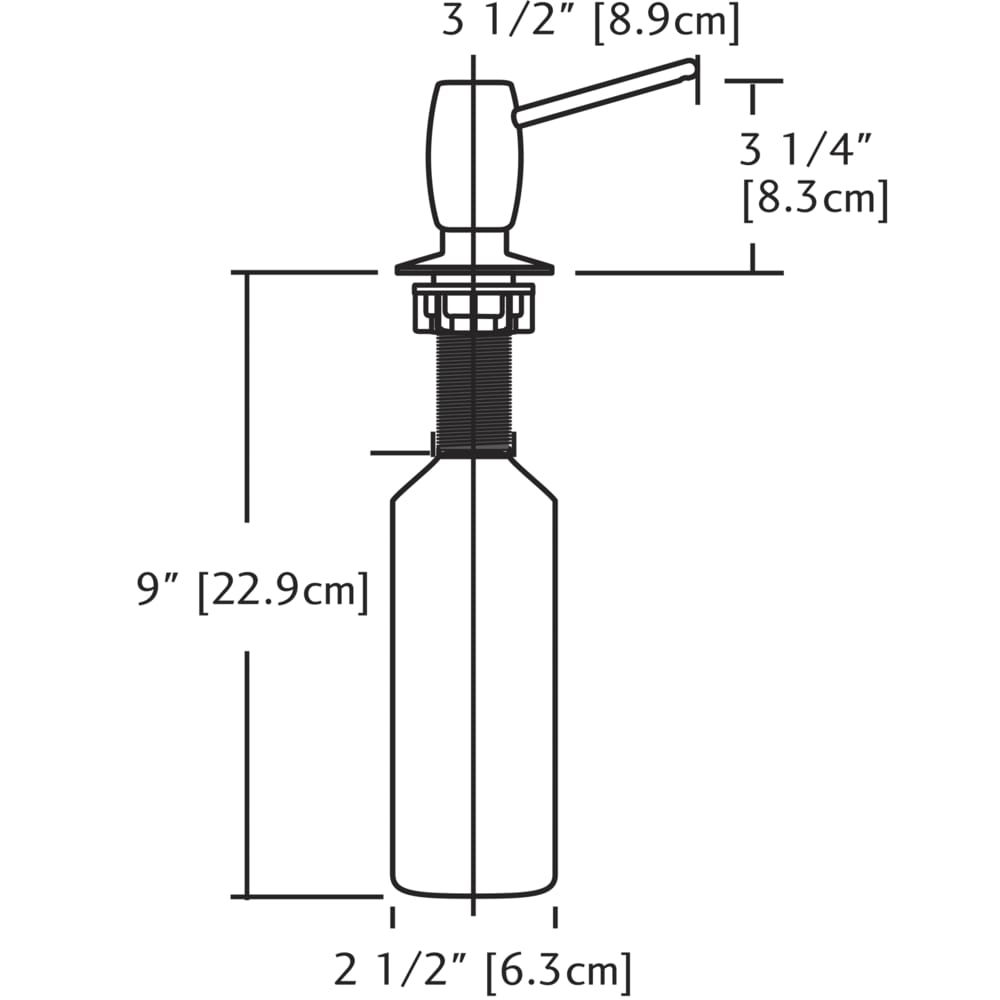 Kindred Top Load Counter Mount Soap Dispenser, Assorted Finishes