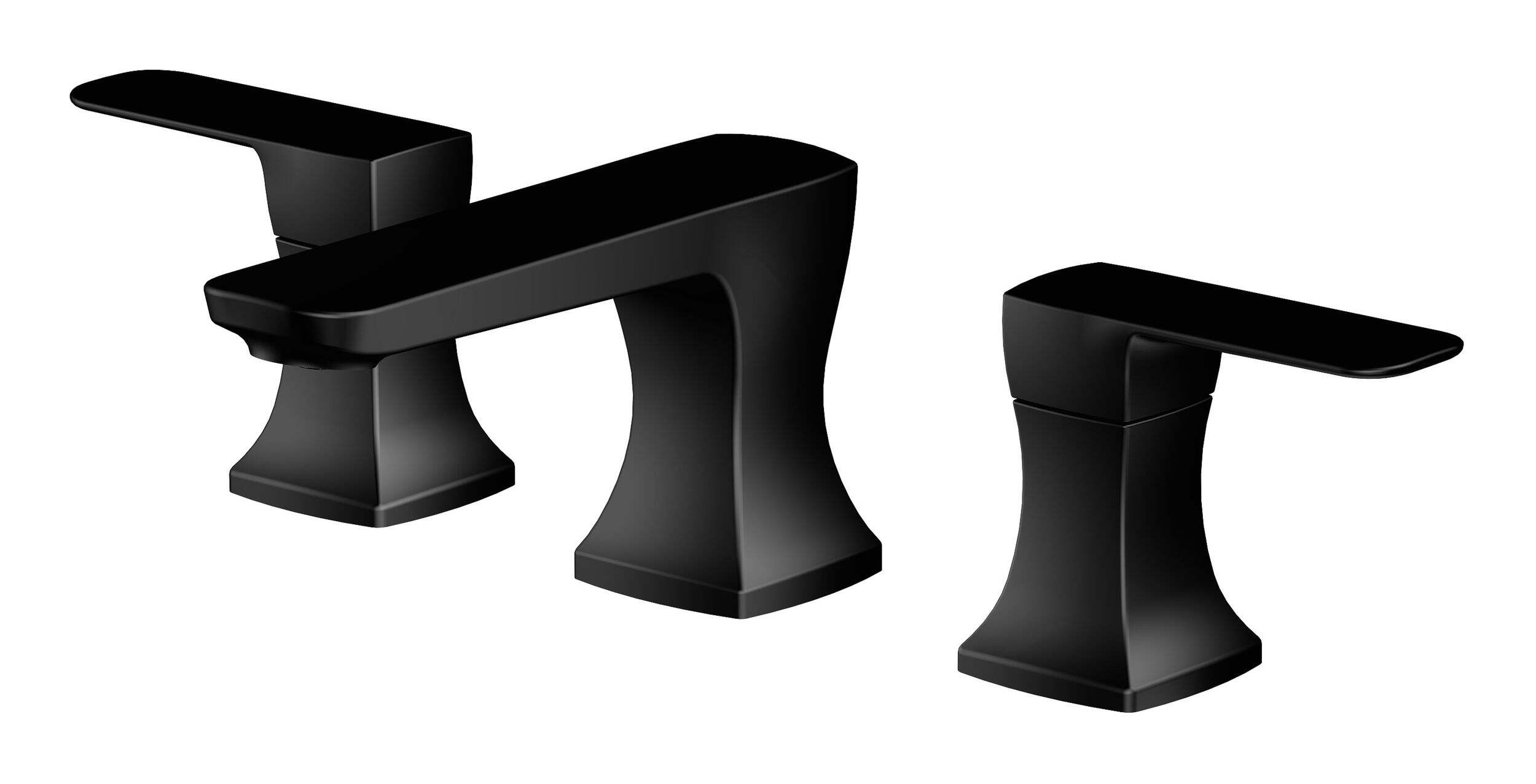 Robinet de lavabo vaste à 2 poignées Danze Aztek, noir mat Front_Three_Fourths_Angled_Left