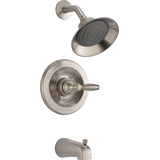 Robinet baignoire/douche Peerless, MultiChoice,nickel brossé Front_Angled_Right