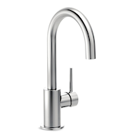 Delta Faucet Trinsic Single Handle Bar/Prep Kitchen Faucet, Chrome Front_Three_Fourths_Angled_Right