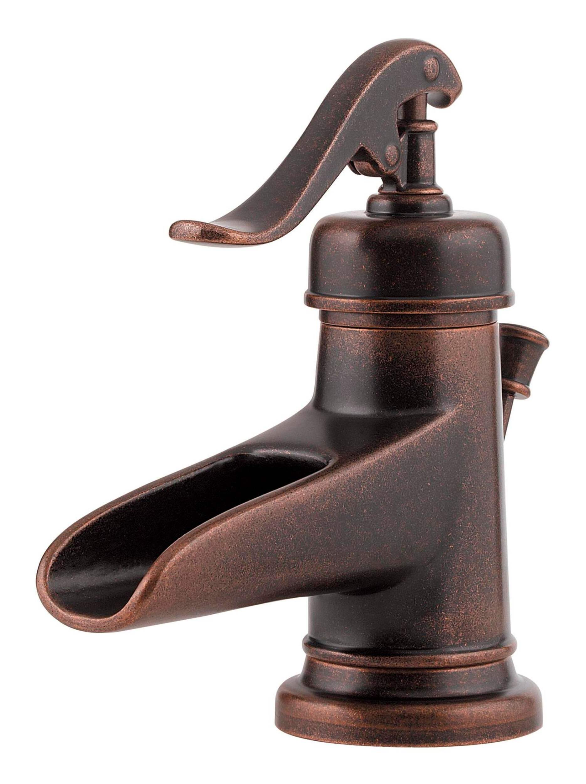 Pfister Ashfield 1-Handle Lavatory Faucet, Rustic Bronze Front_Angled_Left