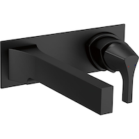 Delta Single Handle Wall Mount Lavatory Faucet, Matte Black Front_Angled_Right