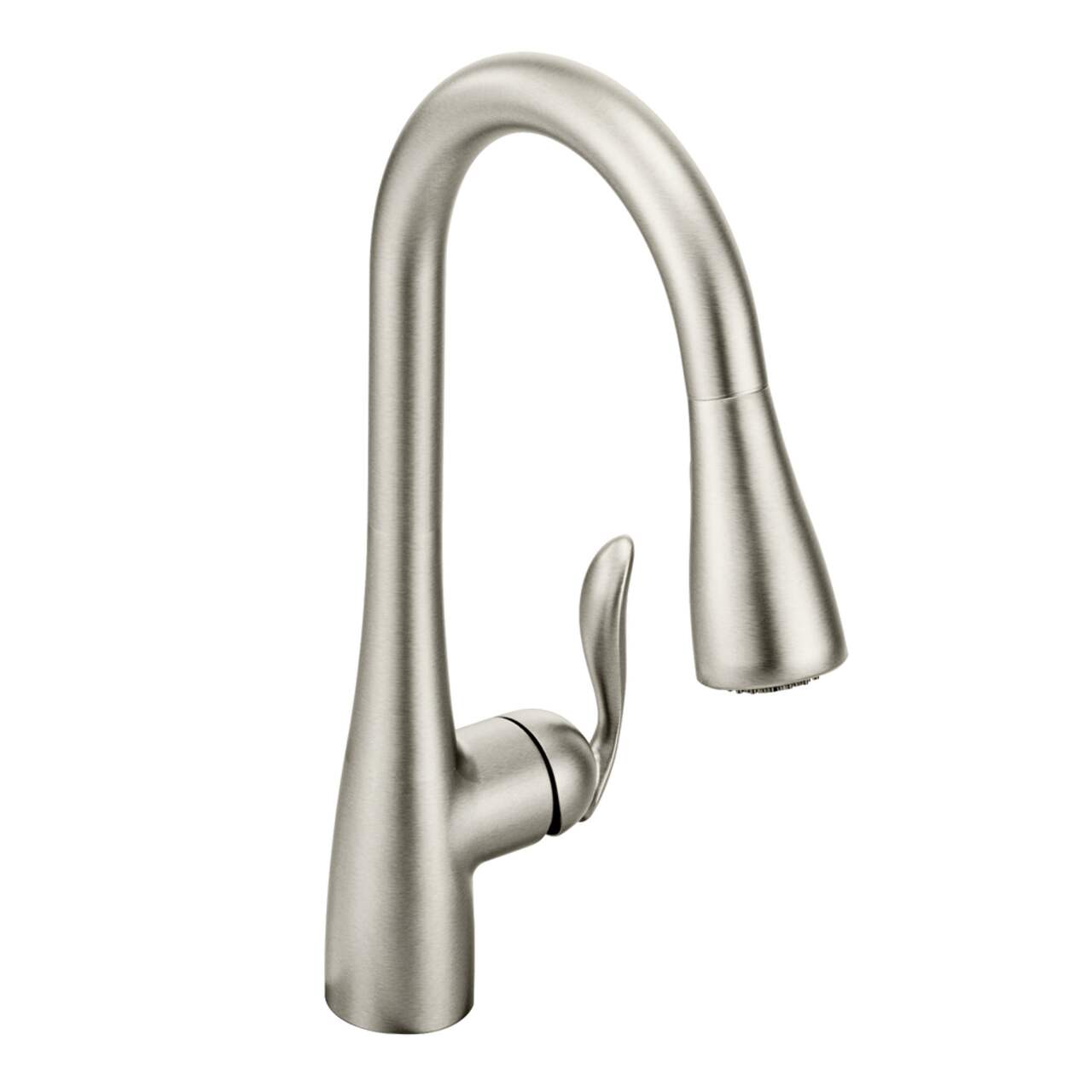 Moen Arbor Single Handle High Arc Pull Down Spot Resist Kitchen Faucet with Power Boost Reflex Stainless Steel Canadian Tire