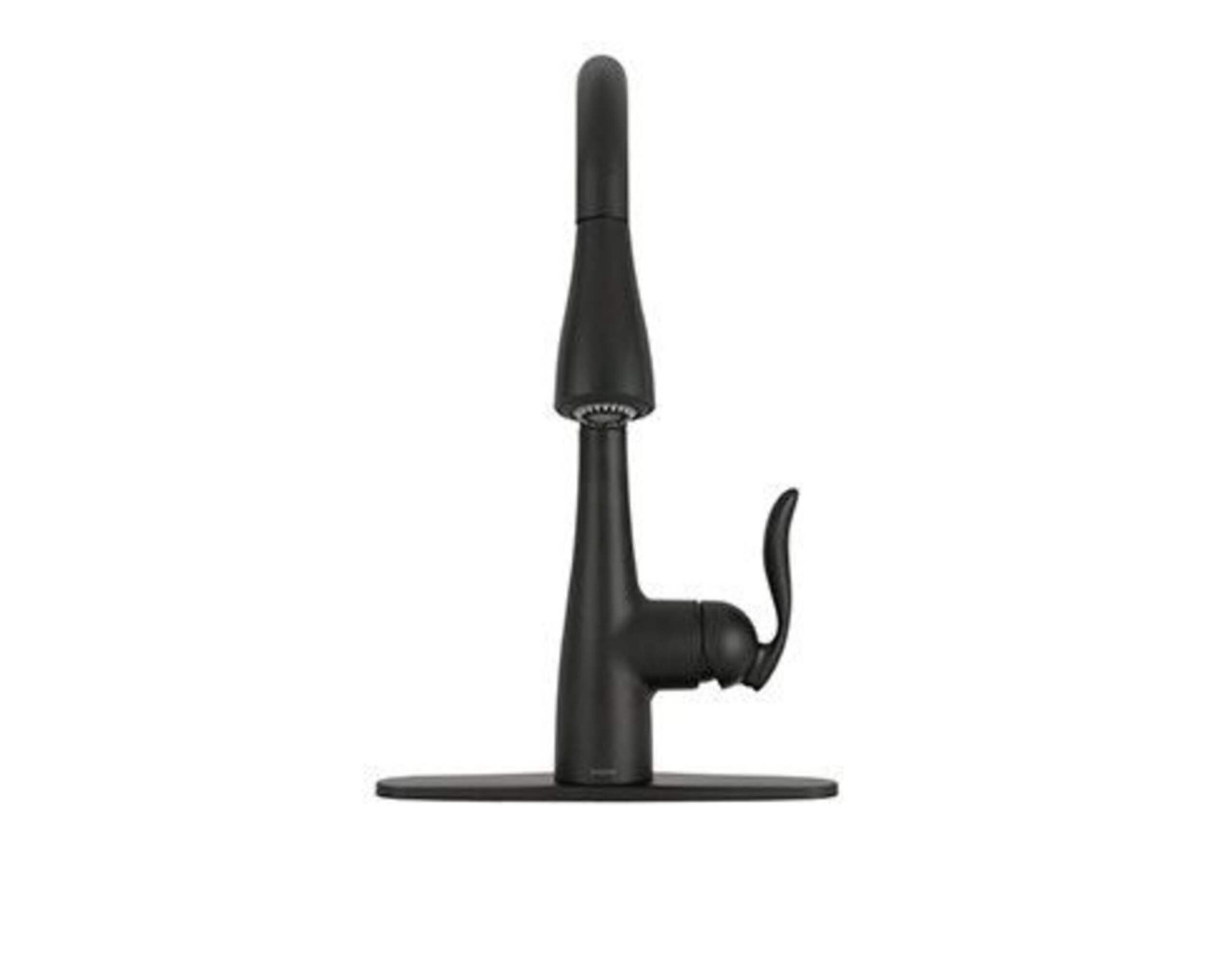 Moen® Arbor Single Handle Modern Pull Down Kitchen Faucet with Reflex & Power Clean, Matte Black Front_Flat