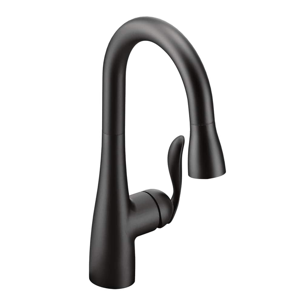 Moen Arbor Single Handle High Arc Pull Down Sprayer Kitchen Faucet   Moen Arbor 1 Handle Bar Faucet With Reflex Matte Black 8cb45365 6ca7 443d 8abe 97ea5bf35c85 