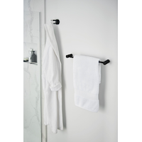 Porte-serviettes / barre à serviettes simple et moderne Moen Align, pour salle de bains, 18&nbsp;po, noir mat