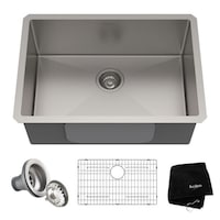 Évier de cuisine simple sous comptoir Kraus Standard PRO, 26 x 18 x 10 po, acier inoxydable Composite_or_Mixed