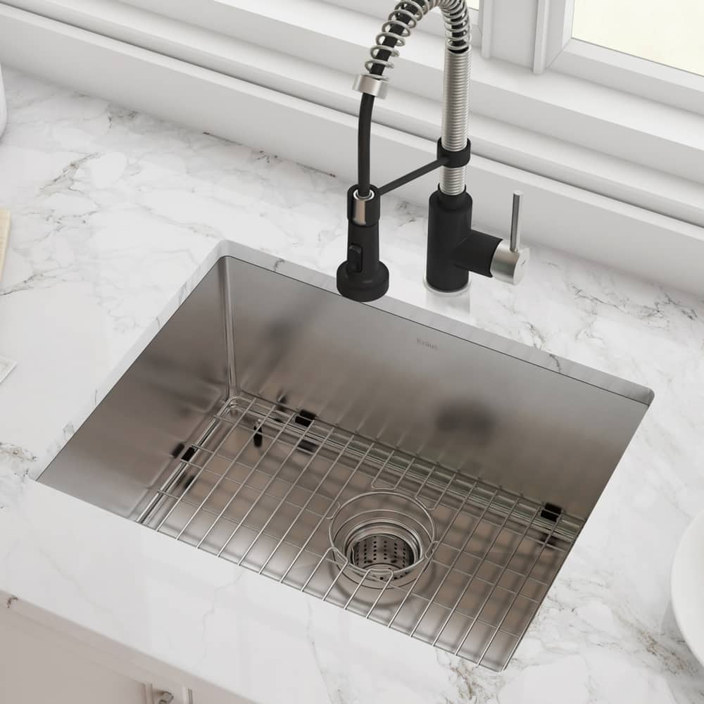 Kraus Standard PRO Undermount Stainless Steel Single Bowl Kitchen Sink   Kraus Standard Pro 23 In Single Bowl Stainless Steel 51897323 C0b3 43ac B354 032a3ad292f6 