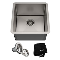 Évier simple sous comptoir pour les bars Kraus Standard PRO, 17 x 17 x 11 po, acier inoxydable Composite_or_Mixed