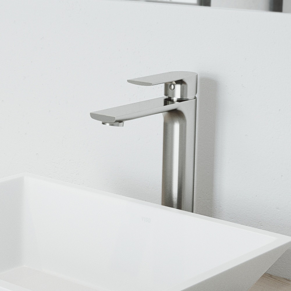 VIGO Norfolk Single Handle Vessel Bathroom Sink Faucet, WaterSense