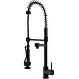 VIGO Zurich Kitchen Faucet, Matte Black Front_Three_Fourths_Angled_Left
