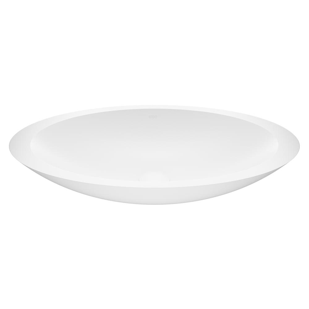 VIGO Wisteria Matte Stone™ Circular Vessel Bathroom Sink/Basin with