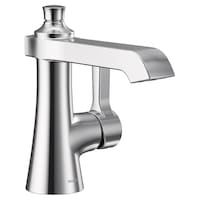 Moen® Flara Single Handle Single Hole Bathroom Sink Faucet, Chrome Front_Angled_Right