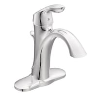 Moen® Eva Single Handle High Arc Single Hole Bathroom Sink Faucet, WaterSense® Certified, Chrome Front_Angled_Right