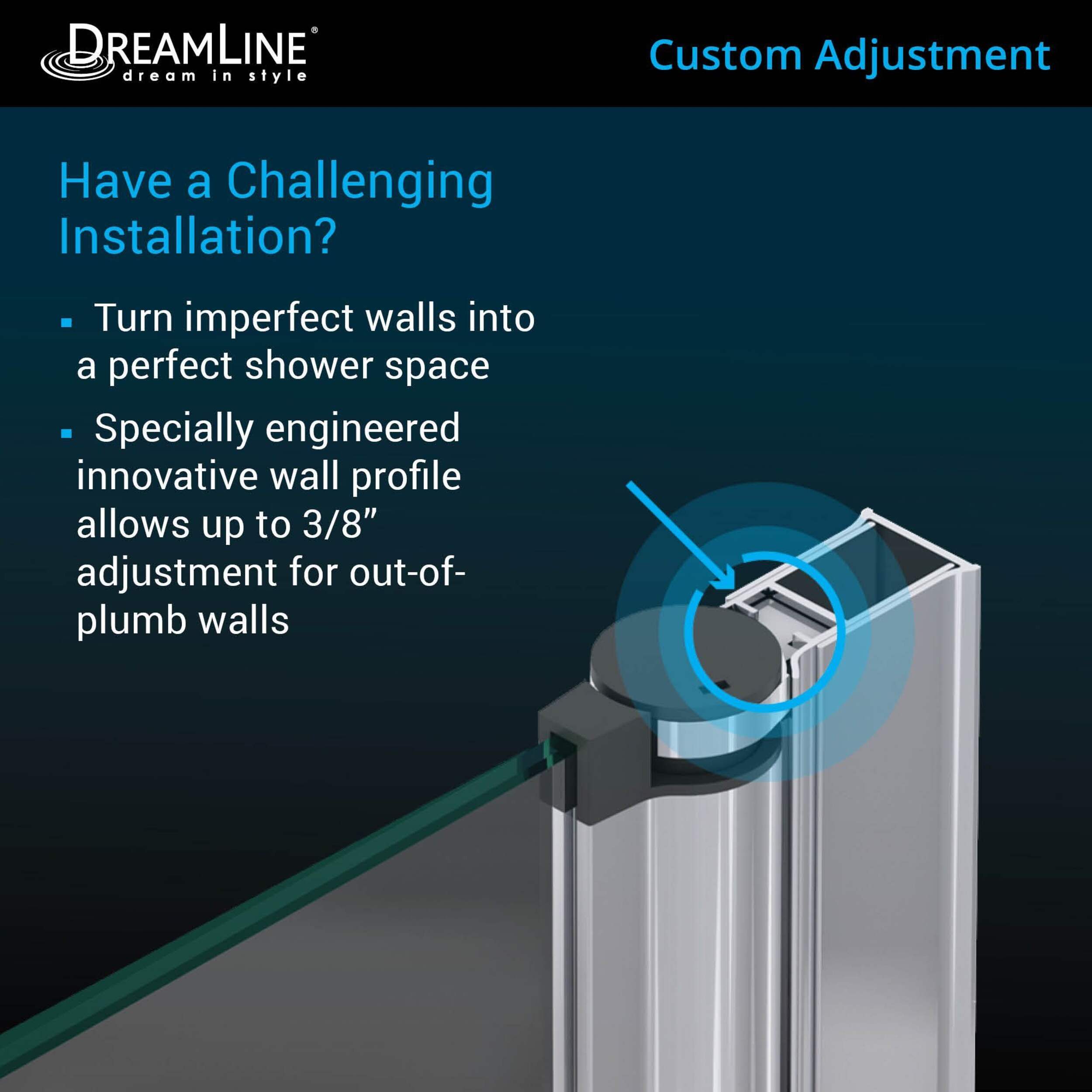 DreamLine Aqua Fold Frameless Bi-Fold Shower Door, 29.5-in, Chrome CloseUp