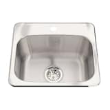 Kindred Drop-In 1-Hole Stainless Steel Utility Sink, 19.13x17-in Overhead_Plunge
