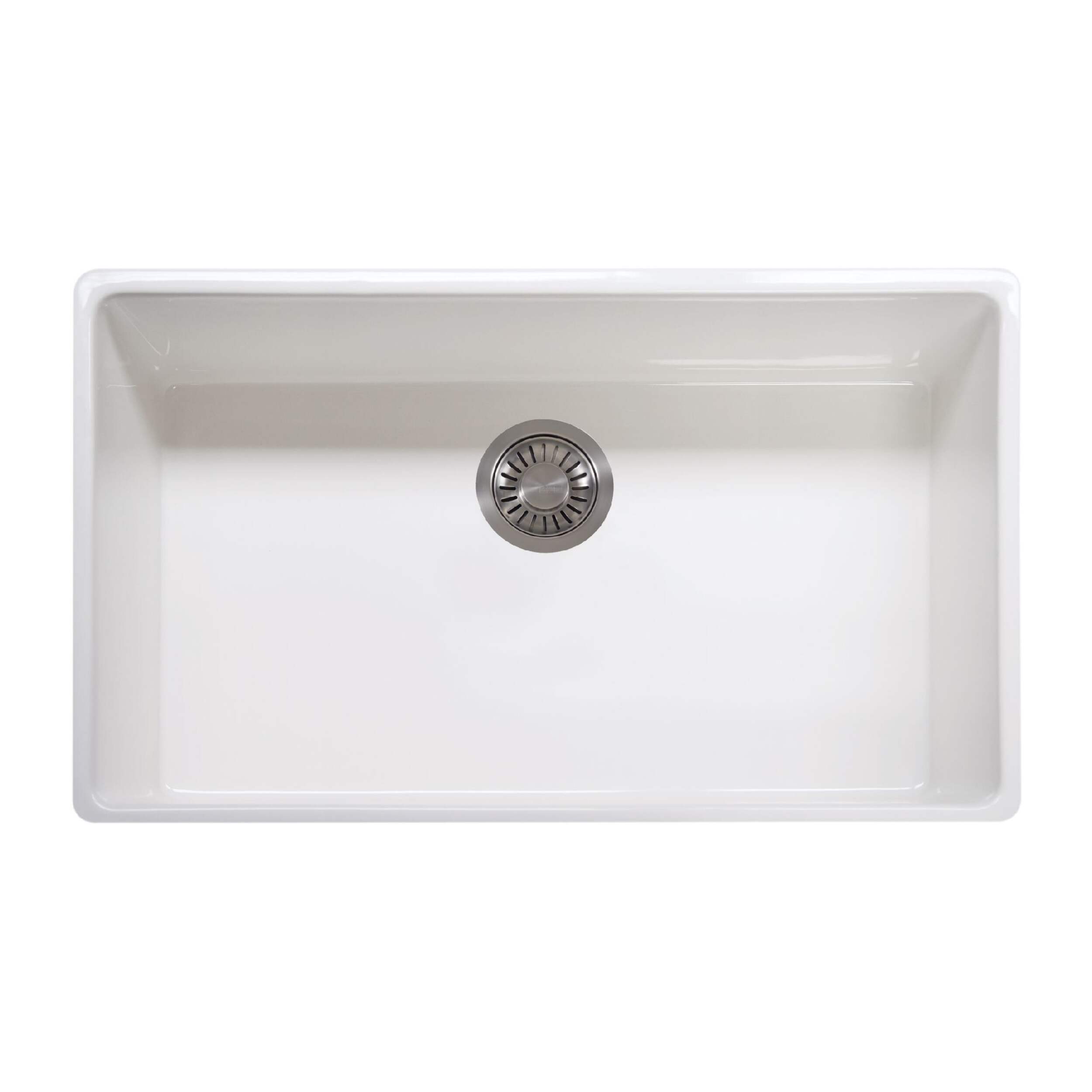 Franke Farm House White Apron Single Fireclay Sink, 33x20-in Overhead_Flat