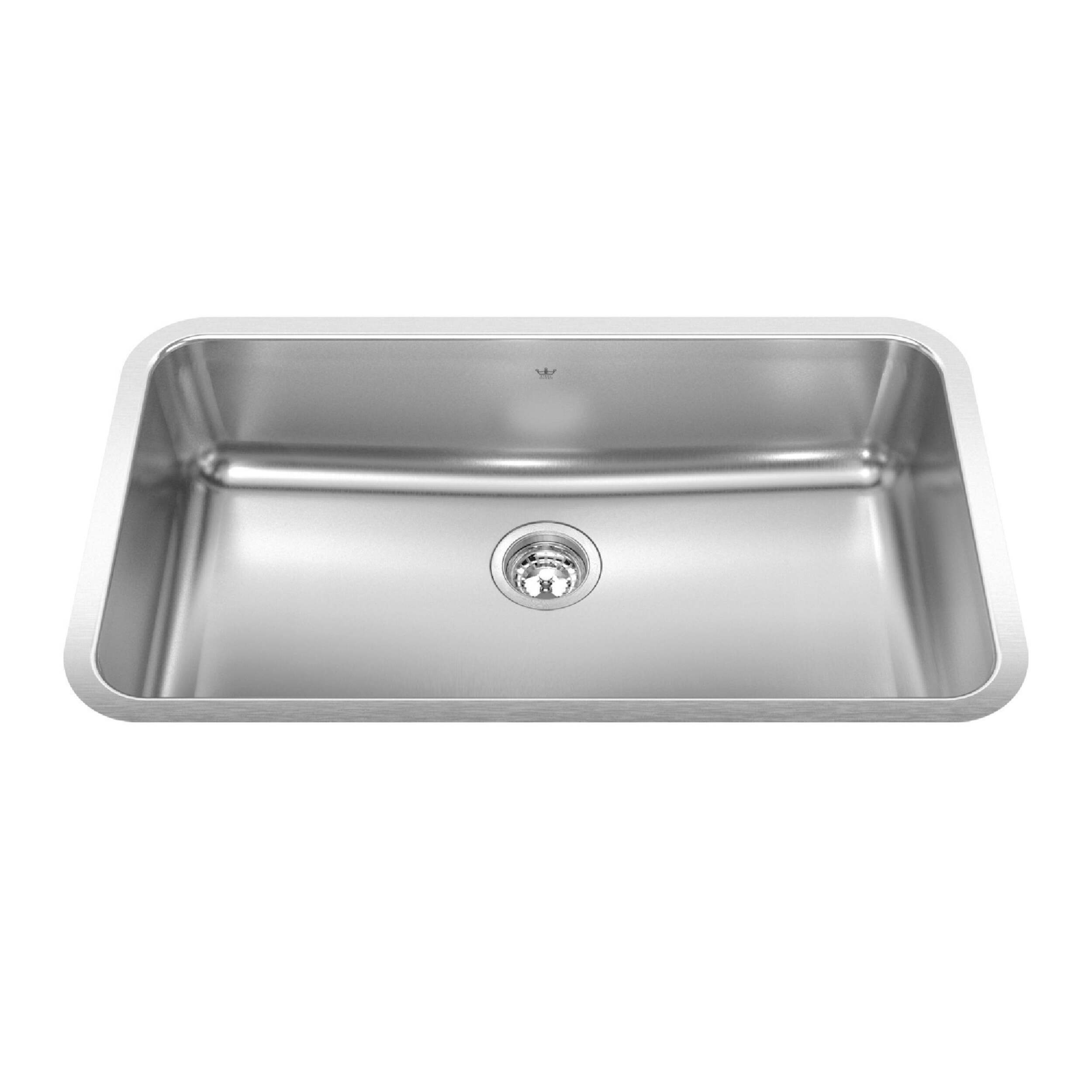 Steel Queen Single Stainless Steel Sink, 32.75x18.75-in Overhead_Plunge