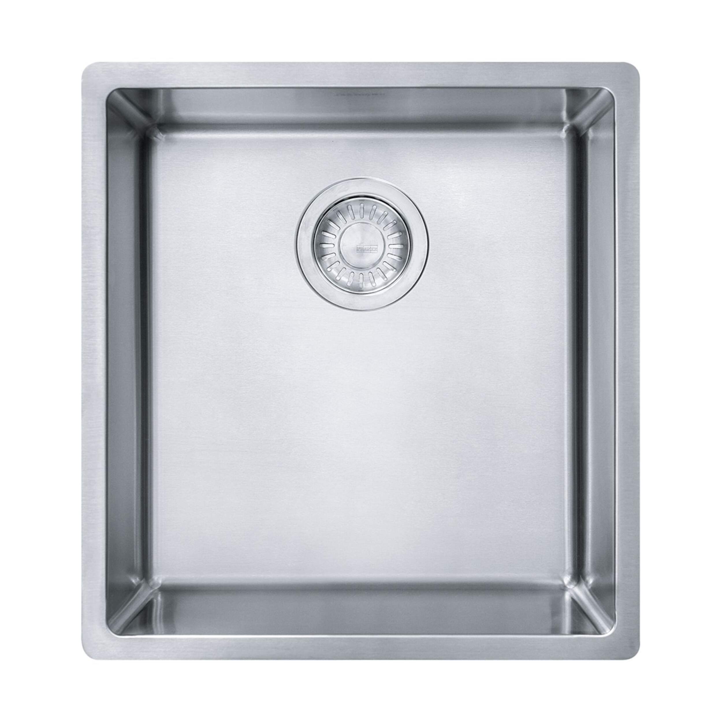 Évier de préparation en acier inoxydable de calibre 18 Franke Cube, 16,5 x 18 po Overhead_Flat