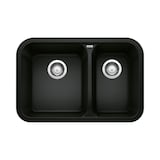 Évier de cuisine sous plan Blanco, cuve double, 27 po Overhead_Flat