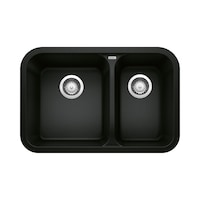 Évier de cuisine sous plan Blanco, cuve double, 27 po Overhead_Flat