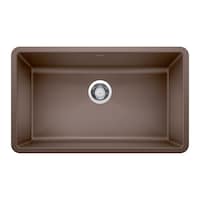 Évier de cuisine sous comptoir Blanco Super, cuve simple, café, 32 po Overhead_Flat