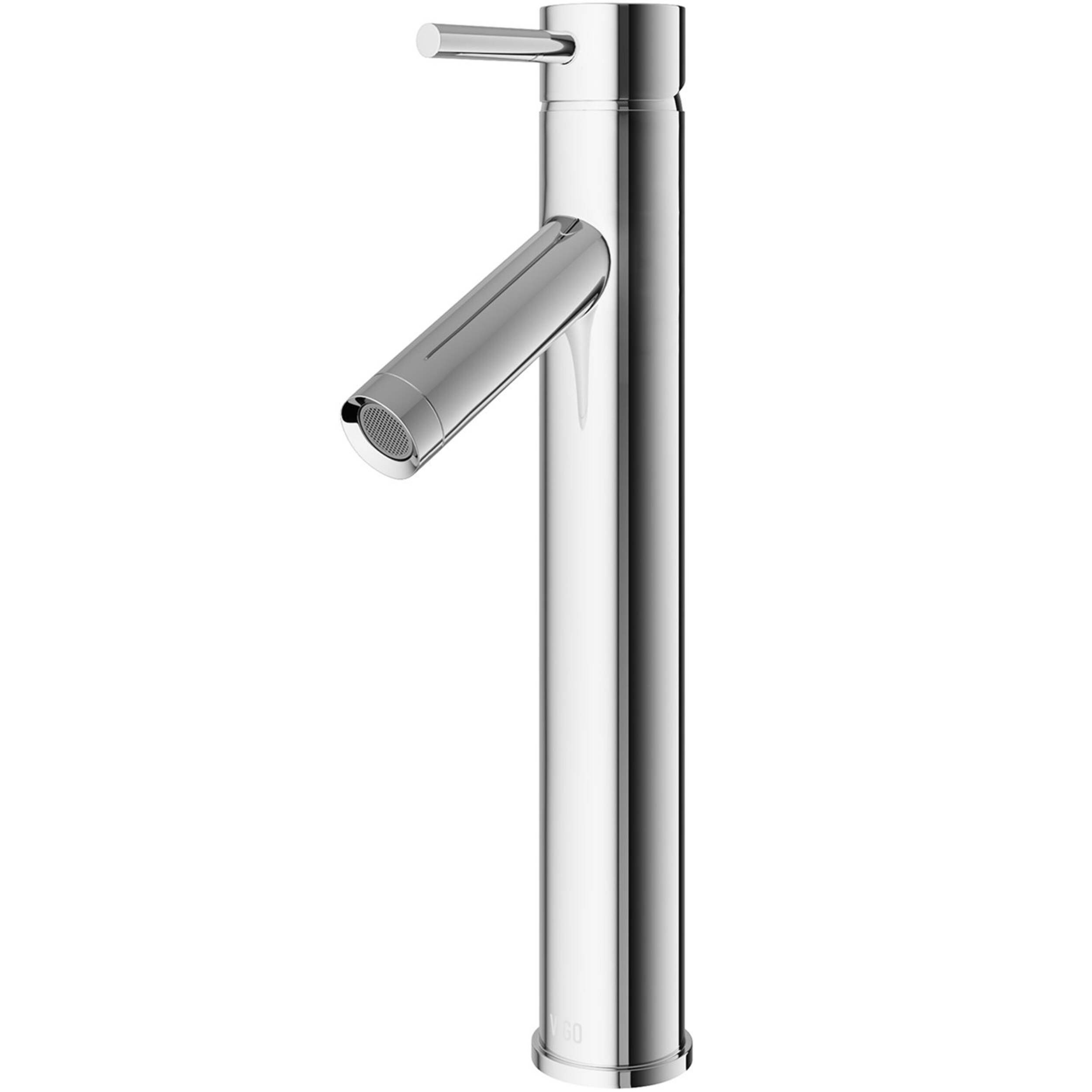 VIGO Dior Single Handle Single-Hole Bathroom Vessel Faucet in Chrome Front_Three_Fourths_Angled_Left