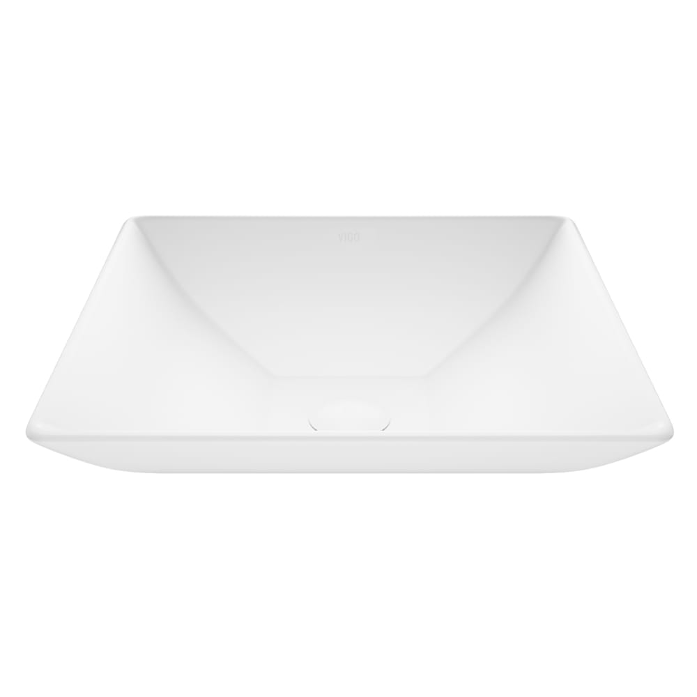 VIGO Hibiscus Matte Stone™ Round Vessel Bathroom Sink/Basin, Above