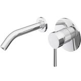 VIGO Olus Wall Mount Single Lever Bathroom Sink Faucet, WaterSense™ Certified, Chrome Front_Three_Fourths_Angled_Left
