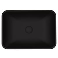 VIGO Sottile MatteShell¿ Rectangular Vessel Bathroom Sink/Basin with Deep Bowl, Black