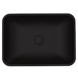 VIGO Sottile MatteShell™ Rectangular Vessel Bathroom Sink/Basin with Deep Bowl, Black Overhead_Flat