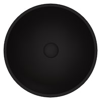 VIGO Cavalli MatteShell¿ Round Vessel Bathroom Sink/Basin with Consistent Matte Finish, Black