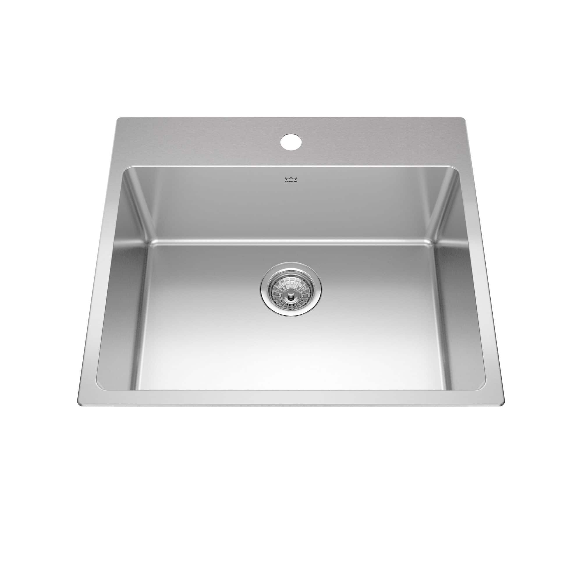 Kindred Brookmore Drop In Single Bowl 1 Hole Kitchen Sink 25 In X 22   Kindred 31 5 X 20 5 Combination Bowl Granite Sink Stone Grey 93ba0002 C03c 4073 8071 51f807eb14da Jpgrendition 