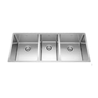 Kindred Brookmore Undermount Triple Bowl Kitchen Sink, 41.5-in x 18.1-in x 9-in, Stainless Steel