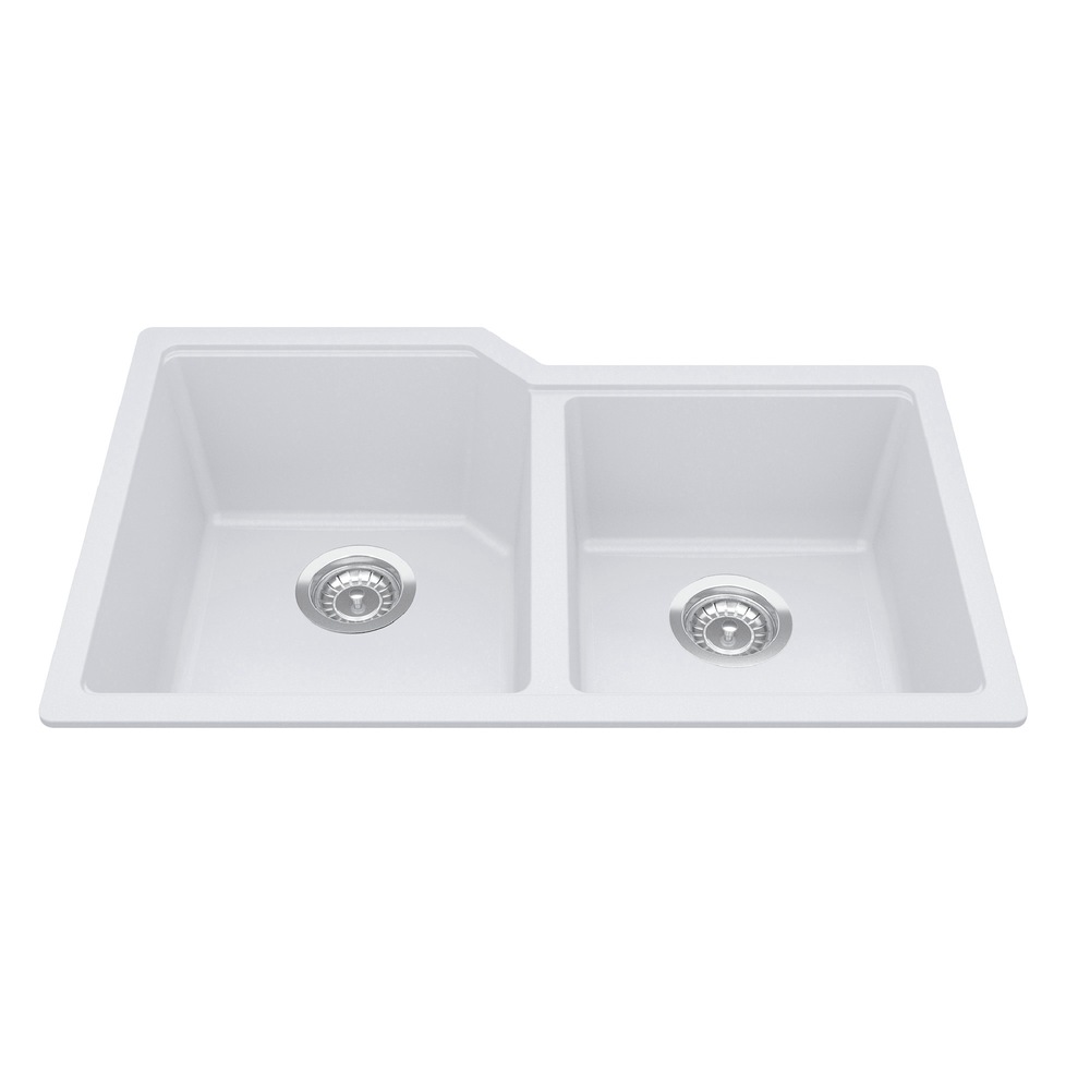 Kindred Top Mount Granite Single Bowl Kitchen Sink, Onyx,22x20in