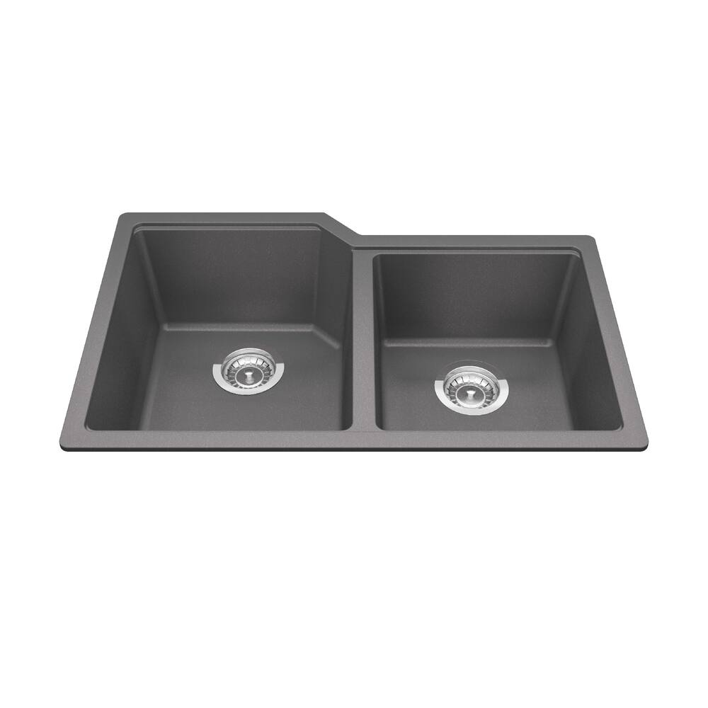 Kindred Top Mount Granite Double Bowl Kitchen Sink Polar White 22x20   Kindred 22 X 19 7 Drop In Granite Sink Polar White Ae29937e 9228 4133 8af1 88019d8c0801 