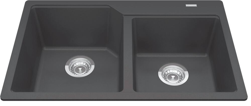 Kindred Urban Drop In Granite Double Bowl Kitchen Sink 30 69 In X 19   Kindred 30 7 X 19 7 Drop In Granite Sink Champagne 25f99889 82b5 4254 8f06 1351fee75cfb 