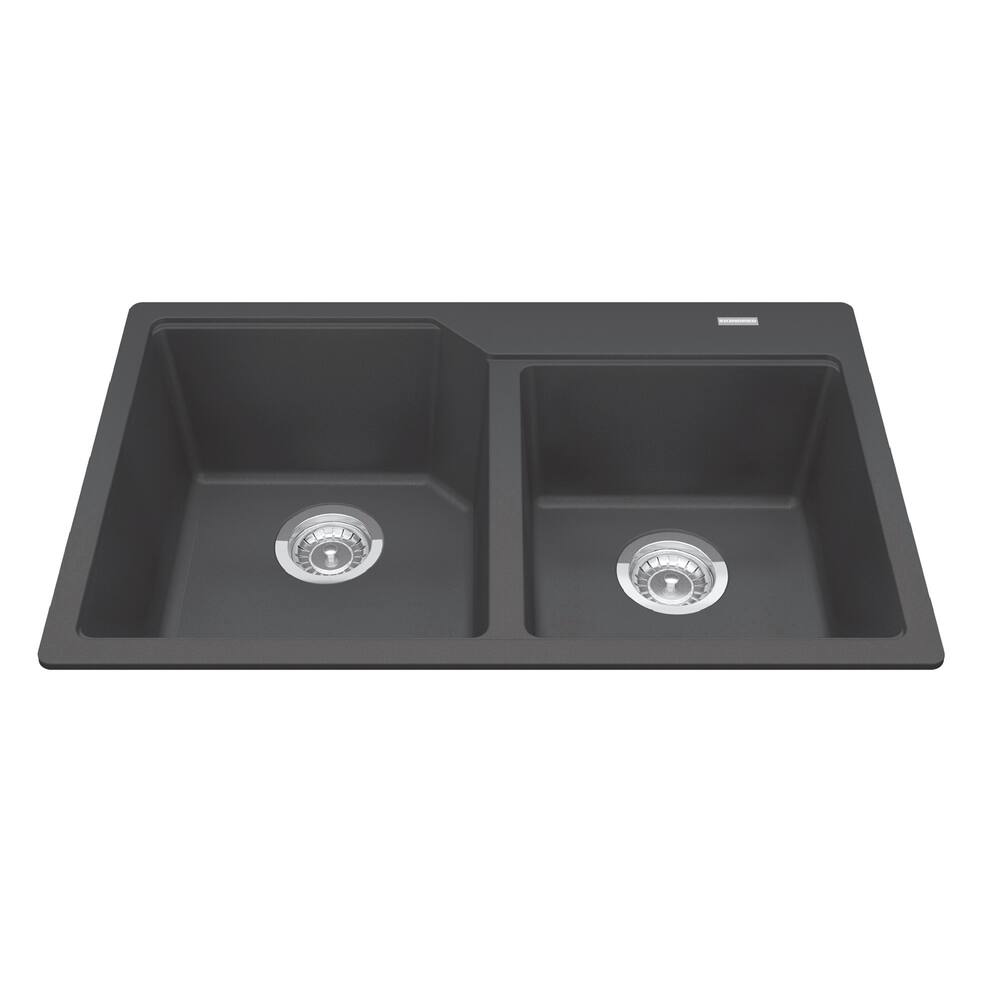 Kindred Top Mount Granite Double Bowl Kitchen Sink Champagne 31x20 In   Kindred 30 7 X 19 7 Drop In Granite Sink Champagne 5b41d8a2 9795 4bb3 Bc5a 9e012d8ff32d 