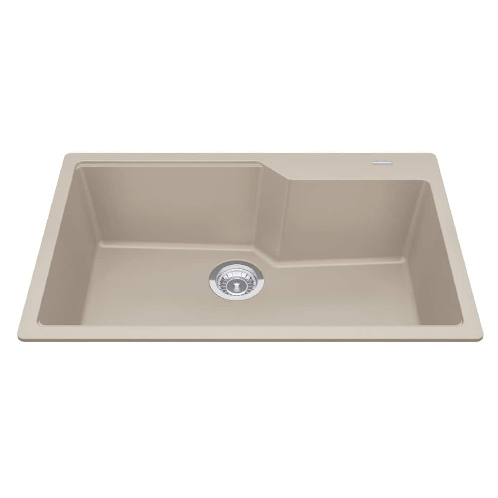 Kindred Top Mount Granite Single Bowl Kitchen Sink Storm 31x20 In   Kindred 30 7 X 19 7 Drop In Granite Sink Storm F7a943a7 B8a9 4f4e A81b C882d7987e0a 