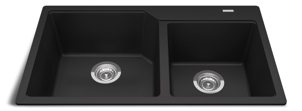 Kindred Urban Drop In Granite Double Bowl Kitchen Sink 33 88 In X 19   Brookmore 24 7 X 18 2 Single Bowl Stainless Sink D68423aa F6f3 4390 Ac64 85a6ea68fa60 