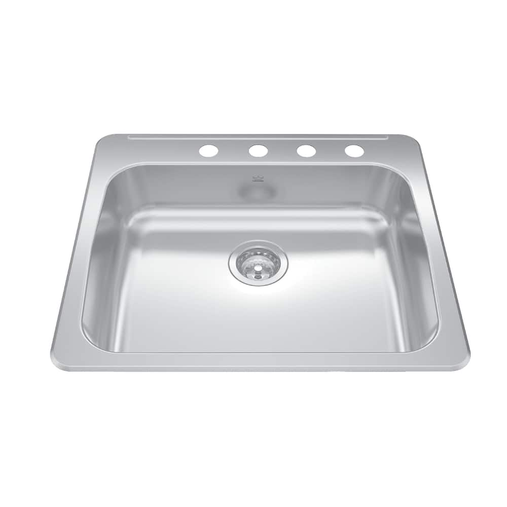 Kindred Reginox Stainless Steel Single Bowl Kitchen Sink With 1 Hole   Reginon Ada 25 62 X 22 Single Bowl 1 Hole Stainless Sink 8a10b631 1a38 4e31 A2ff B86693e923cf 