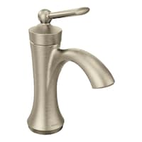 Moen® Wynford Single Handle High Arc Single Hole Bathroom Sink Faucet, WaterSense® Certified, Brushed Nickel Front_Three_Fourths_Angled_Right