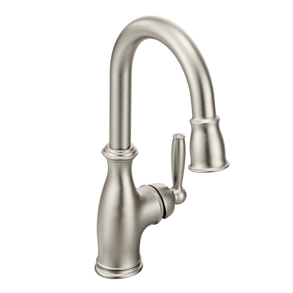 Moen Brantford Single Handle High Arc Pull Down Spot Resist Sprayer   Moen Brantford 1 Handle Pulldown Bar Faucet Stainless Steel A81cf189 6c42 4f69 A0ba 81c089e44e65 