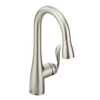 Moen® Arbor Single Handle Pull Down Sprayer Kitchen Faucet with Power Clean, Stainless Steel Front_Three_Fourths_Angled_Right