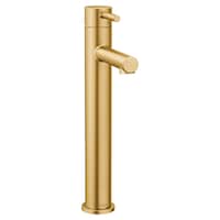 Moen® Align Single Handle High Arc Vessel Single Hole Bathroom Sink Faucet, WaterSense® Certified, Brushed Gold Front_Three_Fourths_Angled_Right