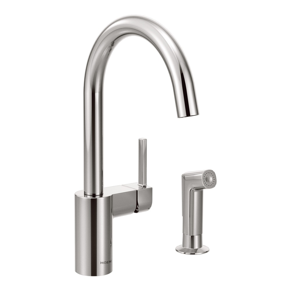Moen® Align Single Handle High Arc Kitchen Faucet with Side Sprayer